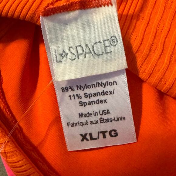 L Space Pointelle Rib Camellia Underwire Bikini Top Poppy Orange NWT Women XL - Picture 8 of 8